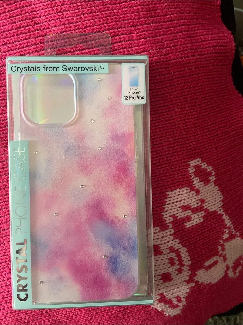 Swarovski Crystal iPhone 12 Pro Max Case - Pink, Purple, Blue Marble